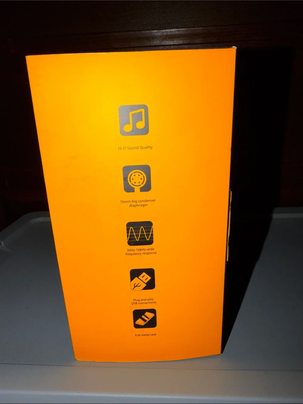 Maono AU-A04T Desktop USB Microphone Set - Black and Orange Packaging